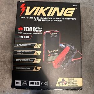 NEW!!  VIKING 1000 Peak Amp Lithium-Ion Jump Starter and Power Bank